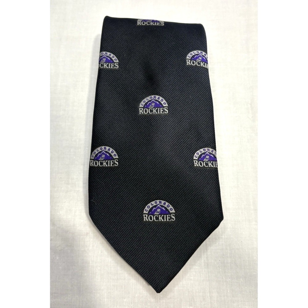 Vintage Colorado Rockies Tie Ralph Marlin MLB Baseball Necktie Made‎ in USA